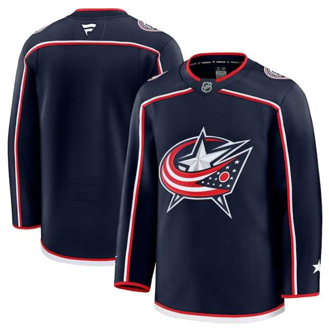 Mens Columbus Blue Jackets Blank Navy 2024-25 Home Stitched Hockey Jersey Dzhi->blue jackets->NHL Jersey